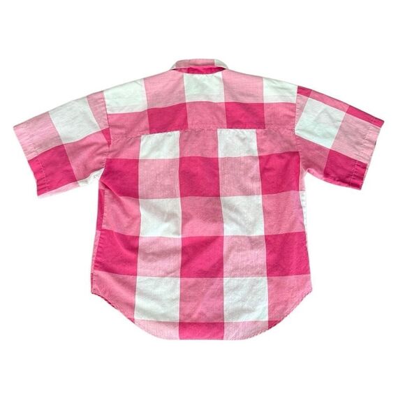 Ricki Button Down Shirt Gingham Plaid Vintage Medium - Picture 2 of 4